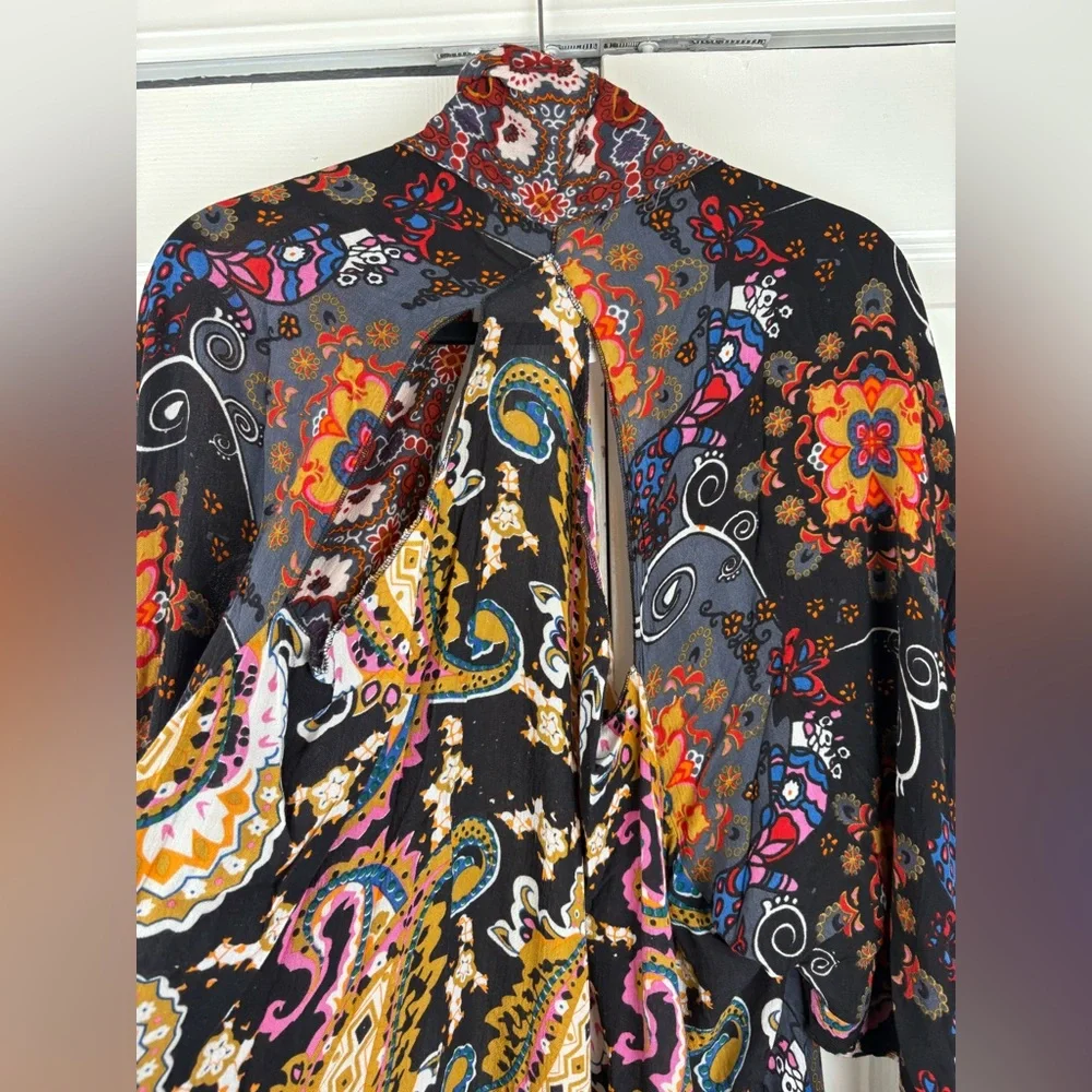 Free People Marley Mixed Print Little Wing Boho Kimono One size - Picture 5 of 9